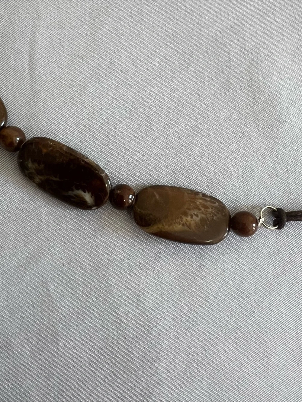 Adjustable Brown Beaded Waist Belt
